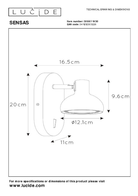 Спот Lucide Sensas 30997/11/30 Спот Lucide Sensas 30997/11/30