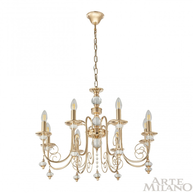 Подвесная люстра Arte Milano 346109/8 FGD Подвесная люстра Arte Milano 346109/8 FGD