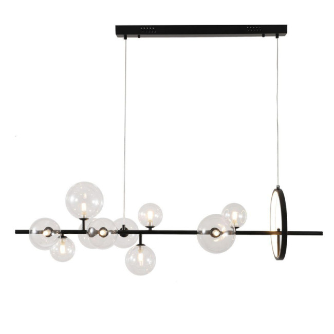 Подвесная люстра Delight Collection Art Deco Bubble KG1233P-10 black/clear Подвесная люстра Delight Collection Art Deco Bubble KG1233P-10 black/clear