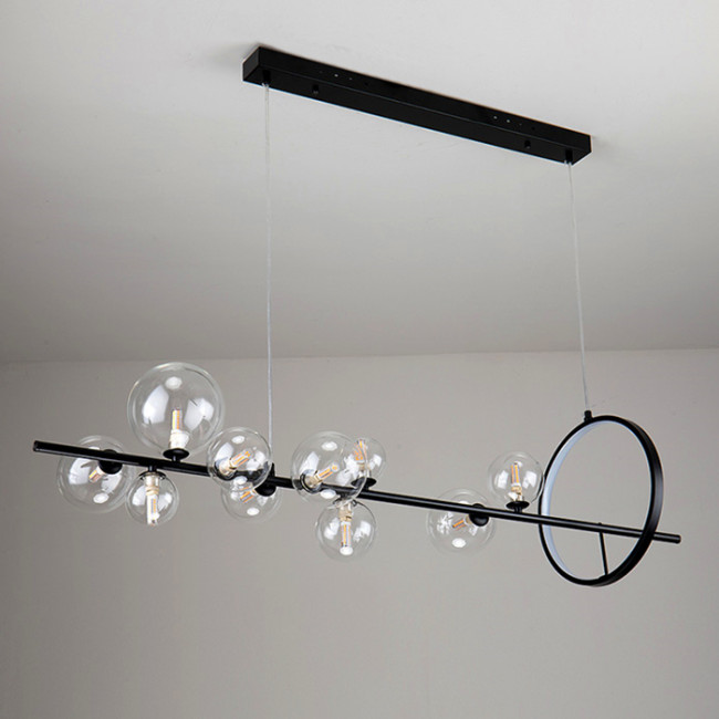 Подвесная люстра Delight Collection Art Deco Bubble KG1233P-10 black/clear Подвесная люстра Delight Collection Art Deco Bubble KG1233P-10 black/clear