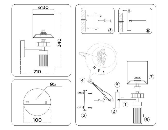 Бра Ambrella Light High Light Classic LH71295 Бра Ambrella Light High Light Classic LH71295
