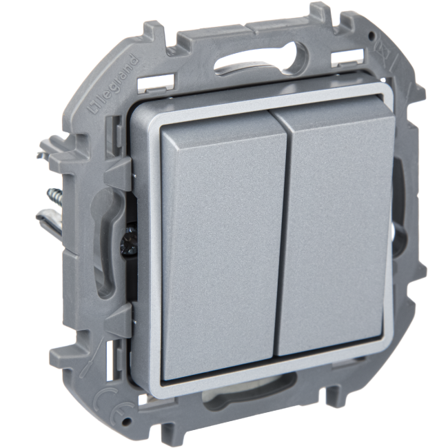 Переключатель двухклавишный Legrand Inspiria 673657