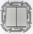 Переключатель двухклавишный Legrand Inspiria 673657