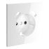 Накладка для розетки с заземлением и защитными шторками, с USB A+A Voltum S70 (белый глянцевый) VLS000901 Накладка для розетки с заземлением и защитными шторками, с USB A+A Voltum S70 (белый глянцевый) VLS000901