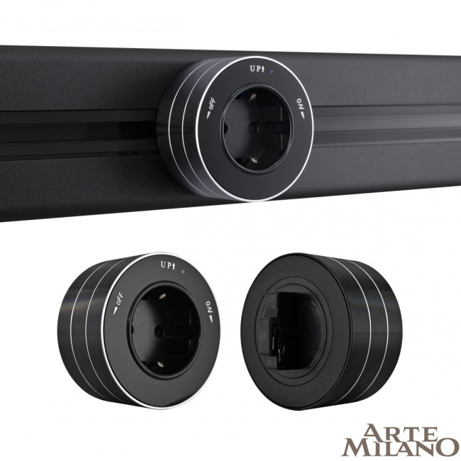 Трековая розетка Arte Milano Am-track-sockets 380011TS/ES Black Трековая розетка Arte Milano Am-track-sockets 380011TS/ES Black