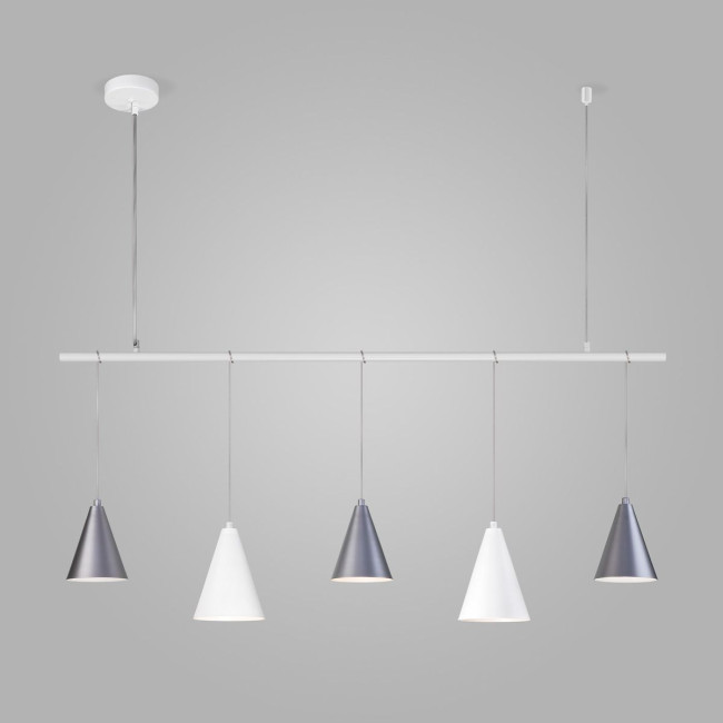 Подвесная люстра Eurosvet Castle 50088/5 белый/серебро