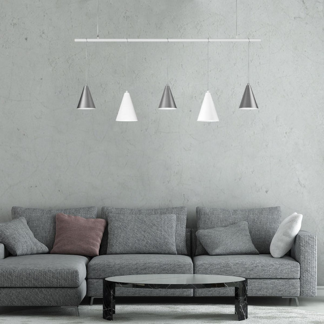 Подвесная люстра Eurosvet Castle 50088/5 белый/серебро