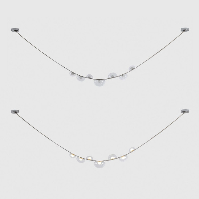 Подвесная люстра Crystal Lux BOSQUE SP7 L3000 GREY/TRANSPARENT