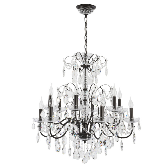 Подвесная люстра Crystal Lux ODELIS SP12 BROWN Подвесная люстра Crystal Lux ODELIS SP12 BROWN