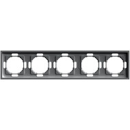 Рамка 5-местная Stekker Эмили PFR00-5005-09 антрацит soft touch 49940