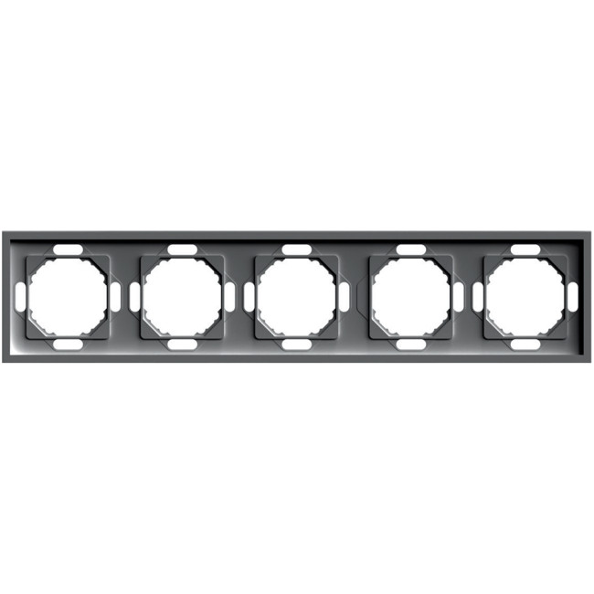 Рамка 5-местная Stekker Эмили PFR00-5005-09 антрацит soft touch 49940 Рамка 5-местная Stekker Эмили PFR00-5005-09 антрацит soft touch 49940