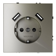 Розетка с USB, А+А Voltum S70 VLS040404 (шелк)