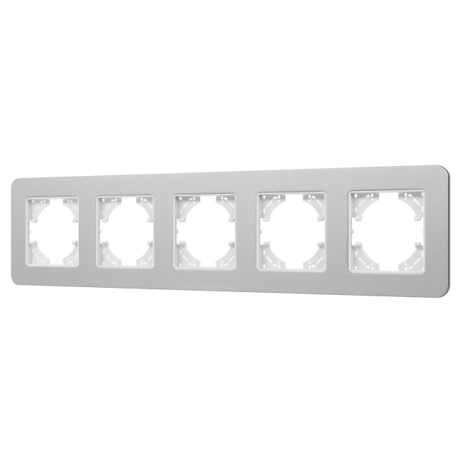 Рамка на 5 постов алюминиевая Arlight FRM-AKIRY-SFAL-5-SR 049746 Рамка на 5 постов алюминиевая Arlight FRM-AKIRY-SFAL-5-SR 049746