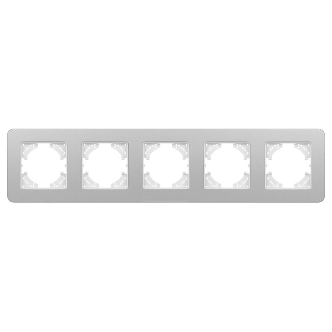 Рамка на 5 постов алюминиевая Arlight FRM-AKIRY-SFAL-5-SR 049746 Рамка на 5 постов алюминиевая Arlight FRM-AKIRY-SFAL-5-SR 049746