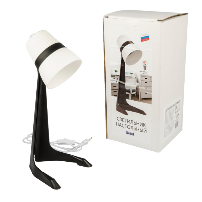 Настольная лампа Uniel ULO-K22 D/E14/A BLACK/WHITE Настольная лампа Uniel ULO-K22 D/E14/A BLACK/WHITE