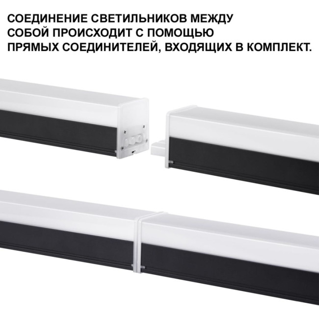 Линейный светильник (в комплекте прямые соединители 2шт и сетевой кабель 2м) Novotech Over Bits 359828 Линейный светильник (в комплекте прямые соединители 2шт и сетевой кабель 2м) Novotech Over Bits 359828