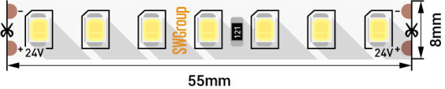 Светодиодная лента SWG SWG2P126-24-13-W 005852 Светодиодная лента SWG SWG2P126-24-13-W 005852