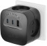 Разветвитель электрический ЭРА SP-4-3USBAC-B на 4 розетки + 3 USB A+C со шторками 10А черный Б0069084