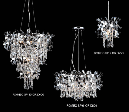 Подвесная люстра Crystal Lux Romeo SP10 Chrome D600 Подвесная люстра Crystal Lux Romeo SP10 Chrome D600