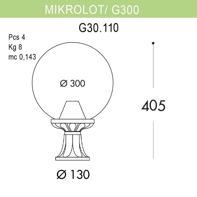Уличный светильник Fumagalli Mikrolot/G300 G30.110.000.BXE27 Уличный светильник Fumagalli Mikrolot/G300 G30.110.000.BXE27