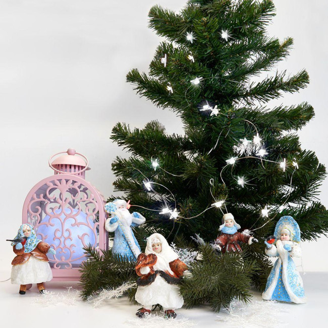 Светодиодная гирлянда Feron Звездочки USB белый без мерцания CL571 41645 Светодиодная гирлянда Feron Звездочки USB белый без мерцания CL571 41645