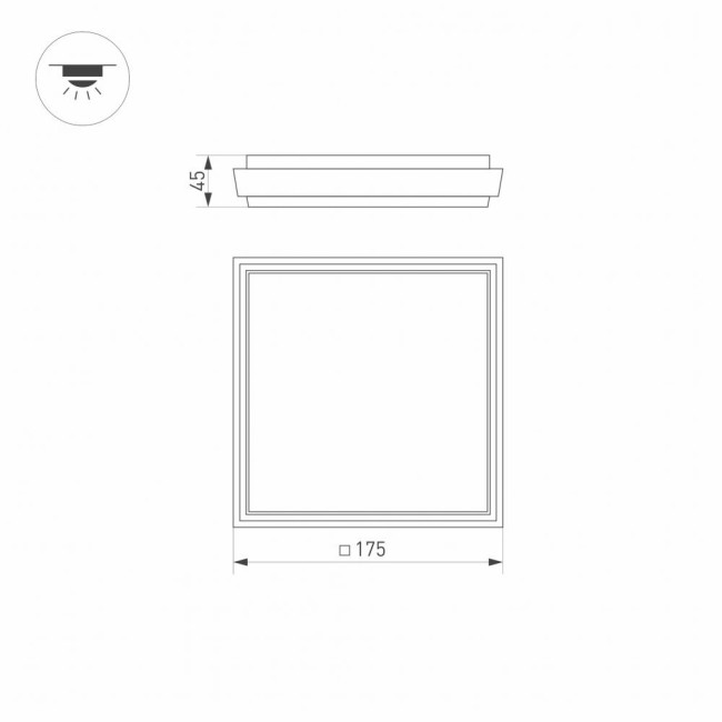 Уличный светодиодный светильник Arlight LGD-Area-S175x175-10W Warm3000 029951 Уличный светодиодный светильник Arlight LGD-Area-S175x175-10W Warm3000 029951