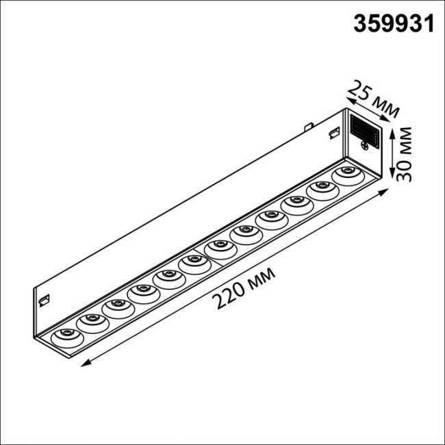 Трековый светильник Novotech Port Vector 359931 Трековый светильник Novotech Port Vector 359931