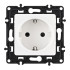 Розетка с заземлением и шторками Arte Milano 217.40-1.white