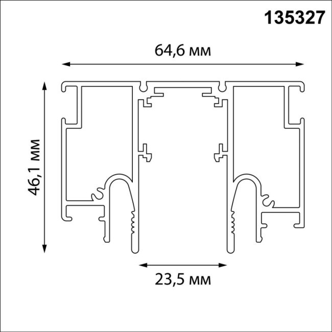 Шинопровод для монтажа в натяжной потолок LumFer For Novotech Flum 135327 Шинопровод для монтажа в натяжной потолок LumFer For Novotech Flum 135327