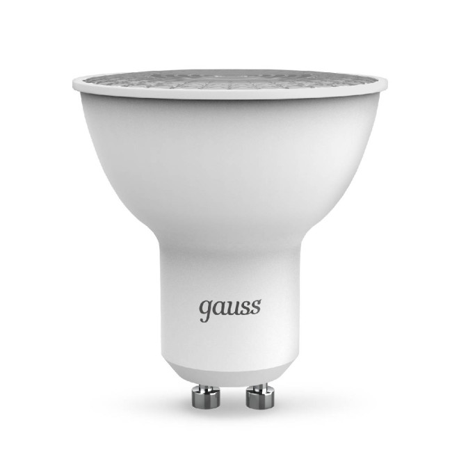 Лампа светодиодная диммируемая Gauss GU10 5W 3000K матовая 101506105-D Лампа светодиодная диммируемая Gauss GU10 5W 3000K матовая 101506105-D