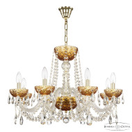 Подвесная люстра Bohemia Ivele Crystal 5402/8/240 G Amber/M-1F Подвесная люстра Bohemia Ivele Crystal 5402/8/240 G Amber/M-1F