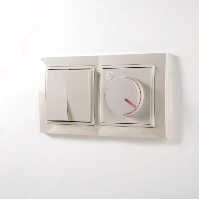 Выключатель двухклавишный проходной Werkel слоновая кость W1122003 4690389155628