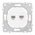 Розетка телефонная RJ11 + компьютерная RJ45 Arte Milano 202.44-1.white Розетка телефонная RJ11 + компьютерная RJ45 Arte Milano 202.44-1.white