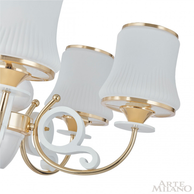 Подвесная люстра Arte Milano Florentia-1097 301097/8 Wh/Gd