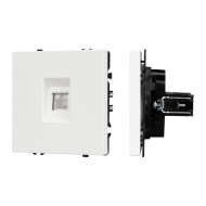Механизм компьютерной розетки Arlight SCT-NOBE-MPC1-SFPL-WH (RJ-45, CAT6) 054304
