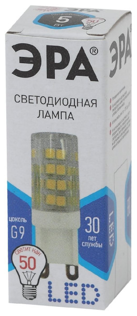 Лампа светодиодная Эра G9 5W 4000K LED JCD-5W-CER-840-G9 Б0027864 Лампа светодиодная Эра G9 5W 4000K LED JCD-5W-CER-840-G9 Б0027864