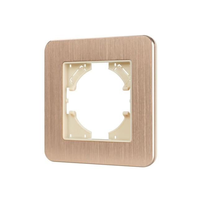 Рамка алюминиевая на 1 пост Arlight FRM-AKIRY-AL-1-GD 049683 Рамка алюминиевая на 1 пост Arlight FRM-AKIRY-AL-1-GD 049683