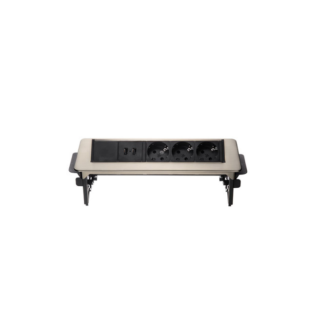 Блок розеток 47 (3 секции и 2 USB) Mebax 00-00001164 Блок розеток 47 (3 секции и 2 USB) Mebax 00-00001164