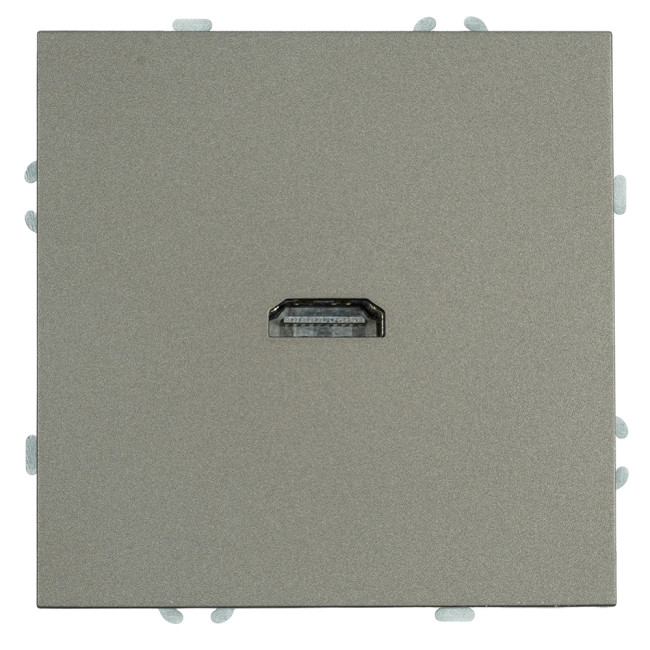 Розетка HDMI 2.0 Type A (механизм) Stekker Эмили RST00-5118-09 антрацит soft touch 50168 Розетка HDMI 2.0 Type A (механизм) Stekker Эмили RST00-5118-09 антрацит soft touch 50168