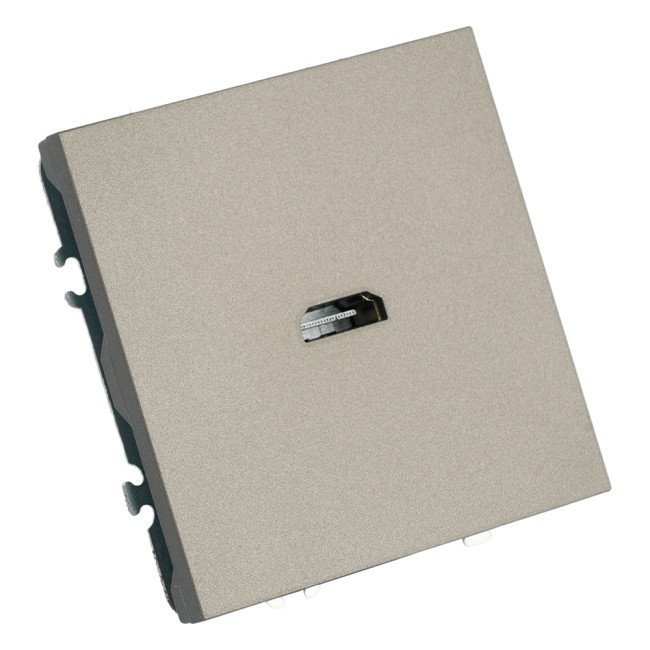 Розетка HDMI 2.0 Type A (механизм) Stekker Эмили RST00-5118-09 антрацит soft touch 50168 Розетка HDMI 2.0 Type A (механизм) Stekker Эмили RST00-5118-09 антрацит soft touch 50168