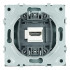 Розетка HDMI 2.0 Type A (механизм) Stekker Эмили RST00-5118-09 антрацит soft touch 50168 Розетка HDMI 2.0 Type A (механизм) Stekker Эмили RST00-5118-09 антрацит soft touch 50168