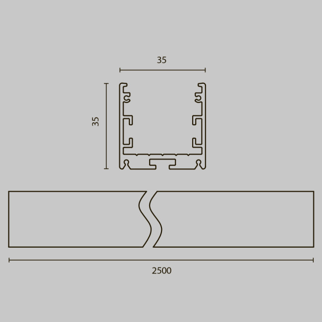 Радиусный профиль Maytoni Led strip ALM-3535R-B-D-2.5M Радиусный профиль Maytoni Led strip ALM-3535R-B-D-2.5M