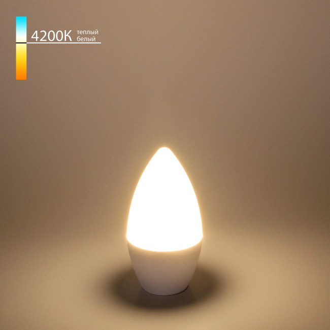 Лампа светодиодная Elektrostandard E14 6W 4200K свеча матовая 4690389051210 Лампа светодиодная Elektrostandard E14 6W 4200K свеча матовая 4690389051210