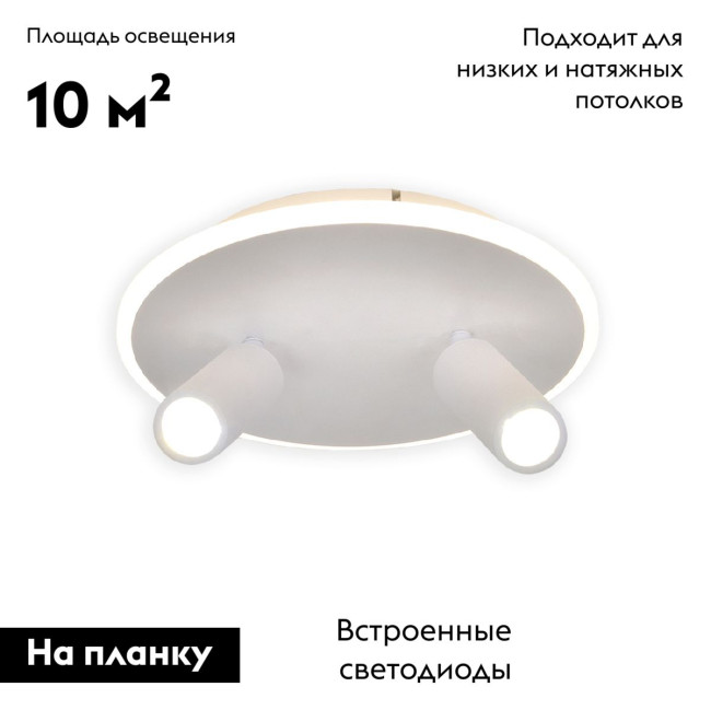 Настенно-потолочный светильник Escada 20046SMA/02LED WH Настенно-потолочный светильник Escada 20046SMA/02LED WH