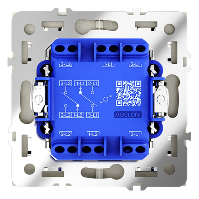 Проходной переключатель двухклавишный Voltum S70 VLS020305 (сталь) Проходной переключатель двухклавишный Voltum S70 VLS020305 (сталь)