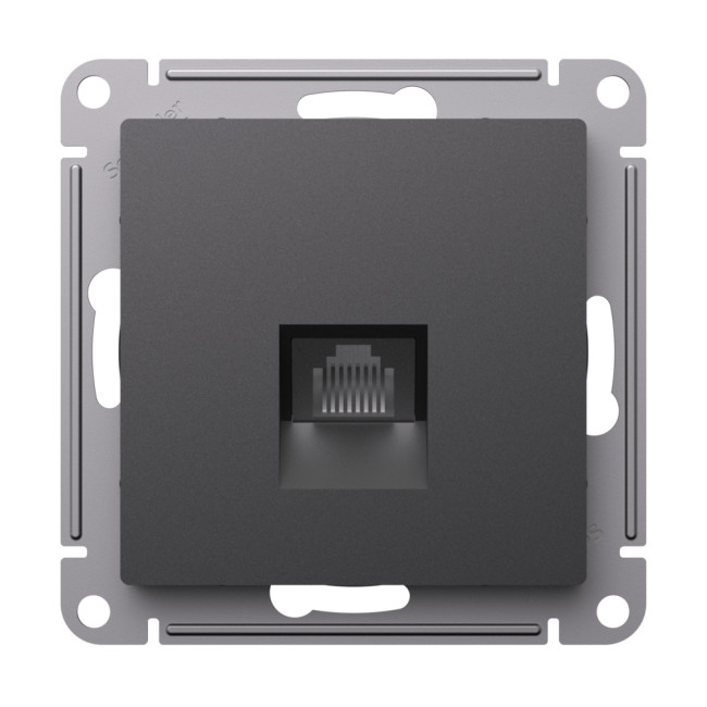 Розетка компьютерная RJ45, кат. 6A, Systeme Electric AtlasDesign Базальт ATN001486 Розетка компьютерная RJ45, кат. 6A, Systeme Electric AtlasDesign Базальт ATN001486
