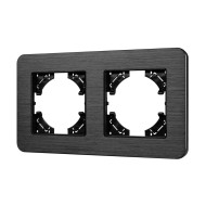 Рамка на 2 поста алюминиевая Arlight FRM-AKIRY-AL-2-BK 049725 Рамка на 2 поста алюминиевая Arlight FRM-AKIRY-AL-2-BK 049725