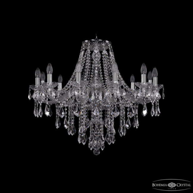 Подвесная люстра Bohemia Ivele Crystal 1415/12/300 Ni Leafs