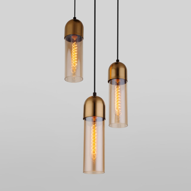 Подвесная люстра Eurosvet Airon 50180/3 янтарный Подвесная люстра Eurosvet Airon 50180/3 янтарный