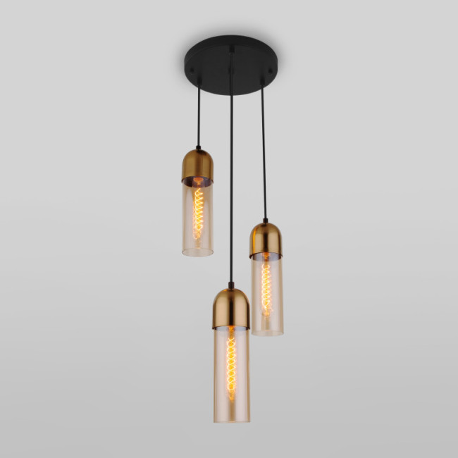 Подвесная люстра Eurosvet Airon 50180/3 янтарный Подвесная люстра Eurosvet Airon 50180/3 янтарный